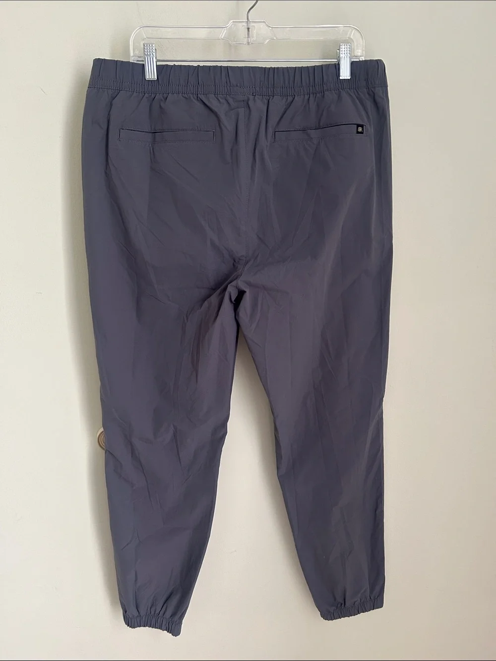 Banana Republic Men's Charcoal Elastic-Waist Jogger Pants